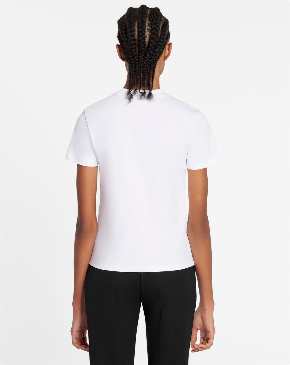 White Classic Fit Lanvin Embroidered T-shirt | Lanvin Women