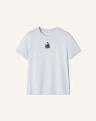 T-shirt Brodé La Mère Et L'enfant En Jersey Blue | Lanvin Women