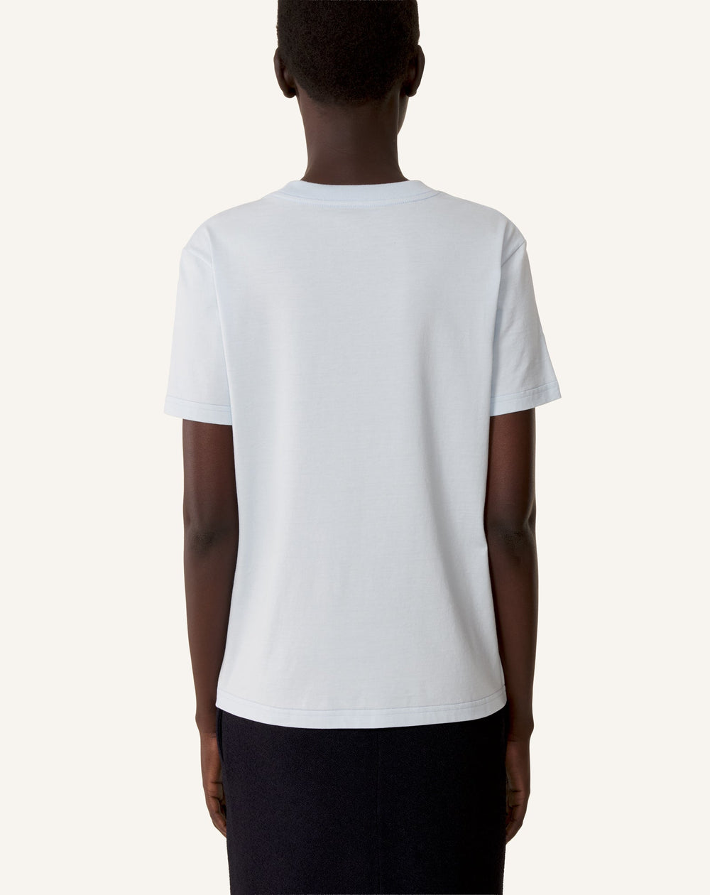 T-shirt Brodé La Mère Et L'enfant En Jersey Blue | Lanvin Women