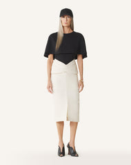 T-shirt À Cape En Coton Et Soie Black | Lanvin Women