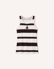 Débardeur Brodé La Mère Et L'enfant En Jersey Côtelé Grey | Lanvin Women